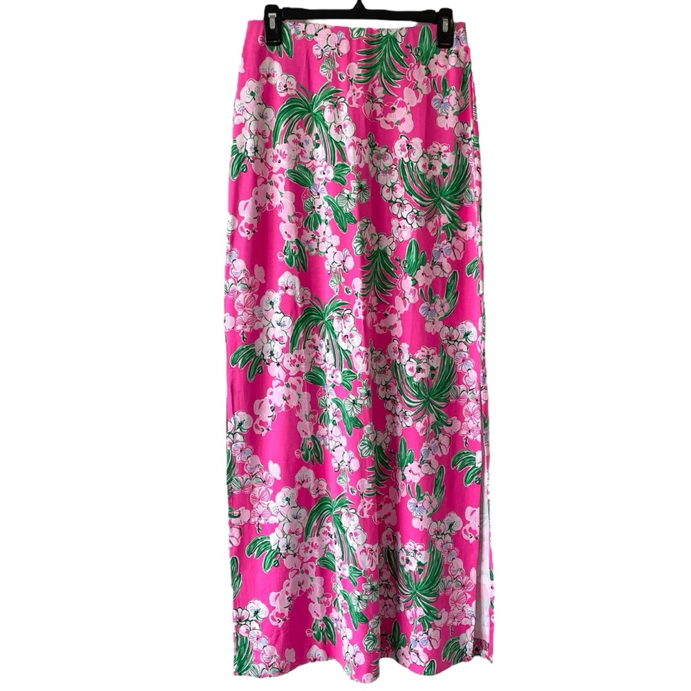 ๐ธ NWT Lilly Pulitzer 2 Piece Set Minka Maxi Skirt & Top Roxie Pink Worth A Look - Picture 7 of 16